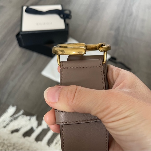 Authentic Gucci GG Marmont Belt - Dusty Pink - Picture 8 of 11